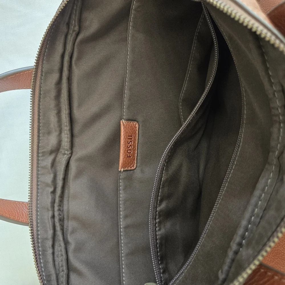 FOSSIL Leather Chesnut Brown Briefcase